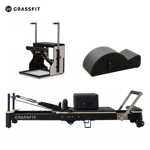 GRASSFIT Reformer de <span class=keywords><strong>Pilates</strong></span> pliable en aluminium, équipement de <span class=keywords><strong>Pilates</strong></span> pliant haut de gamme, machine de <span class=keywords><strong>Pilates</strong></span> portable, lit de <span class=keywords><strong>Pilates</strong></span> – Vente chaude - Product Image 2