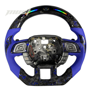 Volante de Fibra de Carbono Forjado Azul LED Personalizado para Land Rover Range Rover <span class=keywords><strong>Evoque</strong></span> 1.ª Generación SE <span class=keywords><strong>HSE</strong></span> Dynamic 2012-2019 - Product Image 1