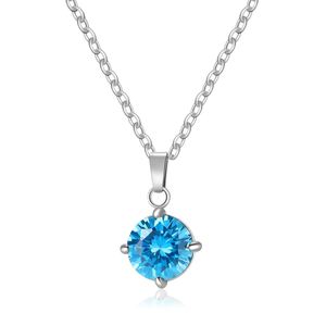 Hot Selling Trendy Stainless Steel Pendant Necklace Simple Color 3A Zircon <b>Choker</b> Single Clavicle Chain Fashion Chains Necklace - Product Image 6