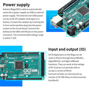 原装 <span class=keywords><strong>Arduino</strong></span> Mega 2560 R3 开发板，带 USB 线，微控制器编程和学习板，适合 DIY 电子产品 - Product Image 3