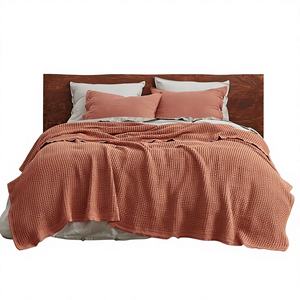 Elegante Manta de Cama de Invierno Tejida 100% Algodón, Textura Superior, Ultra Cómoda y Ligera para Hogares y Hoteles Modernos - Product Image 1