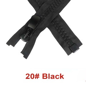 Grand sac à <span class=keywords><strong>fermeture</strong></span> <span class=keywords><strong>éclair</strong></span> en plastique à <span class=keywords><strong>double</strong></span> extrémité ouverte 20 #30 # <span class=keywords><strong>fermeture</strong></span> <span class=keywords><strong>éclair</strong></span> en résine à grandes dents matériau écologique - Product Image 6