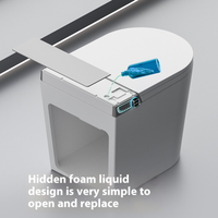 WC intelligent à double chasse automatique au design moderne, avec télécommande, bidet intégré, sanitaires en céramique et ABS, à poser au sol, technologie Cyclone