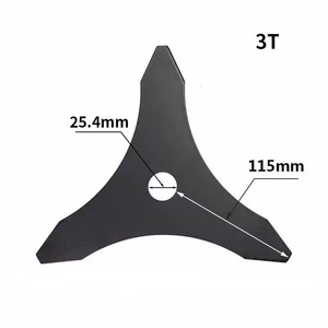 Lame de débroussailleuse, scie circulaire à 3 dents en acier inoxydable argenté, accessoires pour tondeuse à gazon, largeur de coupe de 10 pouces, alimentée à l'essence - Product Image 3