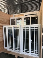 Ventana de PVC de Estilo Colonial para Impactos de Huracanes en Bahamas, Ventanas Corredizas de UPVC con Rejillas