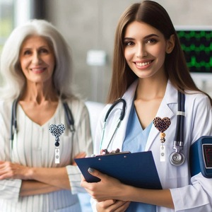 Porte-badge en ABS imprimé léopard or et argent avec épingle rétractable pour l'identification au travail - Product Image 6