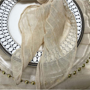 Serviettes en lin pur 100% coton imprimées sur mesure Serviettes de table brodées jetables modernes Mariages faits à la main lavés à la pierre Durable - Product Image 5