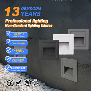 Lumière d'escalier extérieure intelligente moderne à LED en aluminium avec capteur de mouvement, étanche IP65, diffuseur en verre trempé, éclairage d'escalier, jardin, maison - Product Image 1