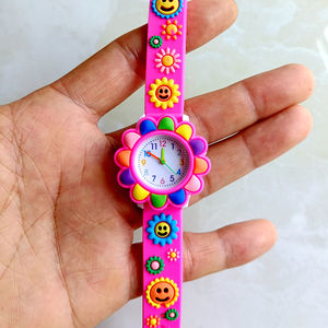 นาฬิกาควอตซ์สำหรับงานปาร์ตี้แฟชั่นสำหรับเด็กผู้หญิงนาฬิกาของขวัญสำหรับเด็กลายดอกเดซี่สีสันสดใส - Product Image 2