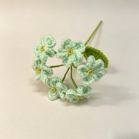 Bouquet de fleurs artificielles en polyester fait main, motif mignon de fleurs qui ne s'oublient pas, idéal pour mariage, bureau ou maison