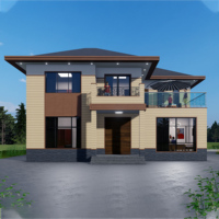 Villa préfabriquée moderne en acier léger avec revêtement de sol SPC et 2-3 chambres - Vente flash