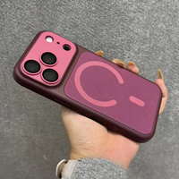 Coque de téléphone magnétique de luxe aux couleurs vives avec protection d'objectif en tissu pour iPhone 18 Pro Max 17 16 15 14 13 12 11