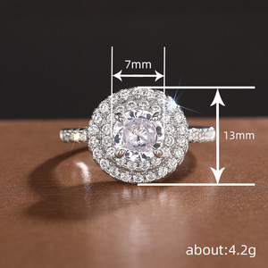 Anello con Diamante T0458, Taglio Brillante Rotondo, Diamante Naturale, Gioiello Classico da Donna per Fidanzamento - Product Image 4