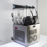 Machine à granita et slush à deux bacs avec couvercles lumineux LED
