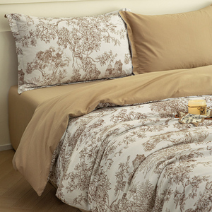 Set di copripiumino in cotone serie quattro pezzi estivi Anne bohémien design medio antico - Product Image 2