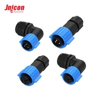 Connecteur étanche IP67 20A 300V 3 broches mâle/femelle M19 à montage sur site, système de contrôle d'automatisation industrielle à verrouillage par poussée pour CE