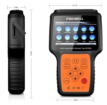 FOXWELL NT650 OBD2 자동 스캐너 지원 아bs SAS EPB DPF 기름 서비스 리셋