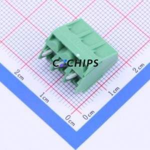 1733583 Screw Terminal Block Through hole Component (THT),P=5.08mm Connector 1x3P 5.08mm Green Through Hole - Product Image 1