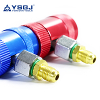 R1234YF à R134a connecteur de raccord rapide côté bas Automobile AC raccord voiture accessoire collecteur jauge tuyau adaptateur