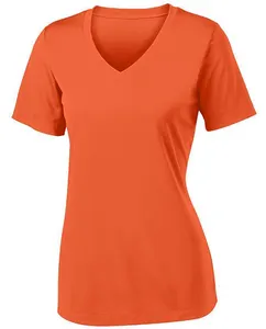 TS530 Wholesale Womens Deep V Neck Plain No Brand T Shirts Ladies High Quality Tshirts For Printing