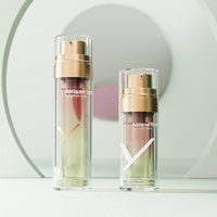 Pompe Airless Pe Bouteille Emballage créatif Logo cosmétique Produit Boîte de soin de la peau Maquillage Visage Récipient et boîte en plastique