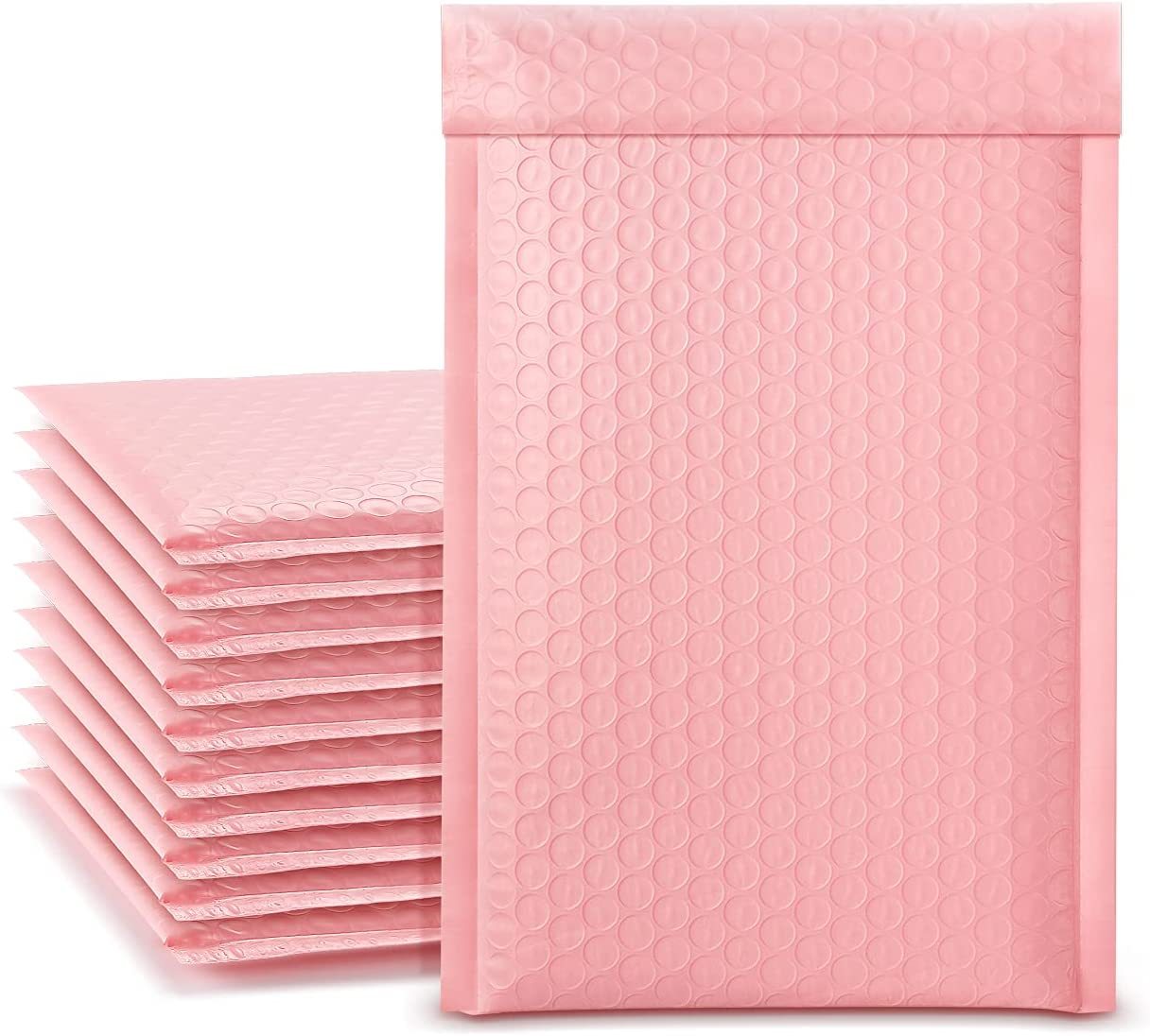 Custom Pink Poly Shipping Compostable Biodegradable Bubble Mail Mailer Mailing Bag Envelope