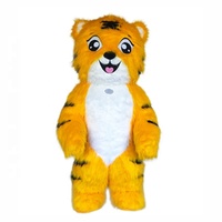 Disfraz de Mascota Inflable de Tigre Azul de 2M y 2.6M de Altura para Adultos