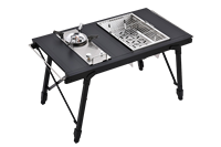 Réchaud de camping Orangegaz 3 brûleurs coupe-vent haute puissance, demi-unité IGT, 12,5*26, compatible avec la table de camping IGT