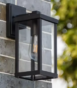 Zeal Lighting Applique murale LED d'extérieur en aluminium noir et verre E26 étanche avec base en acier inoxydable à énergie solaire décorative - Product Image 5