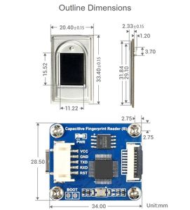 फ़िंगरप्रिंट सेंसर अधिग्रहण पहचान मॉड्यूल फ़िंगरप्रिंट किट फ़िंगरप्रिंट सुरक्षित दरवाज़ा लॉक स्कैनर रीडर कुंडी के लिए - Product Image 6