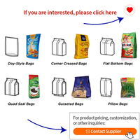 Machine d'emballage automatique VFFS pour sachets de snacks, chips, popcorn, biscuits et gâteaux