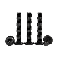 Vis de meuble noires M3 M4 M5 M6 M8 grands boulons à tête plate à six pans creux vis à tête fraisée chanfreinées pour lits d'enfants