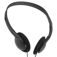Meilleure vente casque noir 3.5Mm casque stéréo filaire avec rotation à 180 degrés casque jetable pour avion
