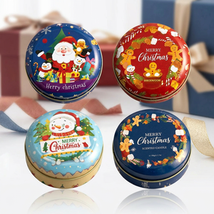 Christmas Scented Soy Wax Jar <b>Candle</b> 6-Piece Holiday <b>Gift</b> Box with Santa Snowman Design - Product Image 6
