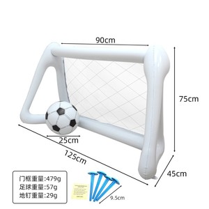 But de football gonflable avec filet 125x45x75cm en PVC, pliable, équipement de sport extérieur pour parents et enfants - Product Image 3