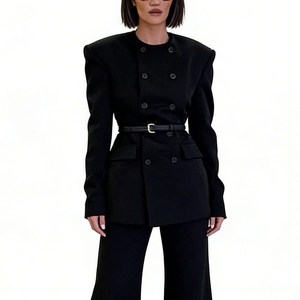 Robe surdimensionnée à double boutonnage pour femme - Manteau de bureau formel à manches longues - Mode - Product Image 1