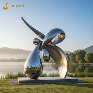Escultura Art Deco de Acero Inoxidable de Grado Arquitectónico EX611, Duradera, Multifuncional, Impermeable, Decorativa para Exteriores y Comercios - Product Image 2