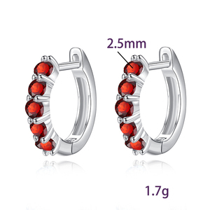 9 Boucles d'oreilles créoles minimalistes pavées de pierres naturelles de 2,5 mm en argent sterling 925, bijoux pour femme à porter au quotidien - Product Image 6