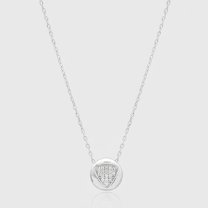 Triángulo moderno diseño claro circón piedra forma redonda encanto colgante turco hecho a mano 925 joyería de plata esterlina - Product Image 2