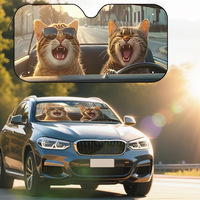 Pare-soleil de voiture personnalisé pliable, réfléchissant, anti-UV, isolation thermique, accessoire intérieur automobile, vente en gros, impression