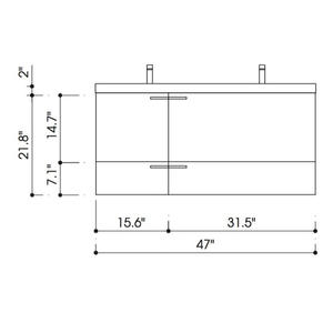 Set Doppio <span class=keywords><strong>Mobile</strong></span> <span class=keywords><strong>Bagno</strong></span> da 48 Pollici con Armadietto Portamedicinali - Prodotti all'Ingrosso - Product Image 6