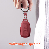 Housse/Sac de Clé de Voiture en Cuir de Luxe, Anti-Chute et Résistant à l'Usure, Convient pour Volkswagen Santana, Scirocco, Sagitar et Lavida.