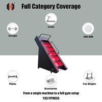 YJCJ FITNESS ZF1100 Plateforme d'escalade inclinée avec poignées de sécurité et base en acier renforcé, logo personnalisé disponible