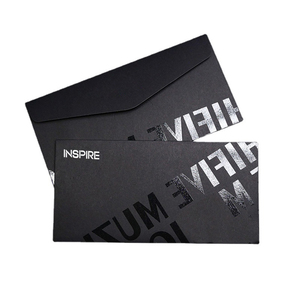 Nhà cung cấp bán buôn UV in ảnh bóng phong bì tay áo tùy chỉnh lá vàng biểu tượng quà tặng phong bì Thiệp mời Thẻ tập tin Túi - Product Image 1