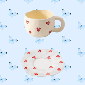 ชุดถ้วยชาพอร์ซเลนสีและขนาดตามสั่ง ลดราคาพิเศษ ถ้วยกาแฟเซรามิกทำมือ ถ้วยนม ถ้วยชาและจานรอง - Product Image 4