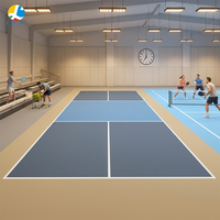 Revêtement acrylique antidérapant en PVC pour terrain de pickleball, motif sable, 60x30 pieds, tapis de sport sûr pour intérieur et extérieur