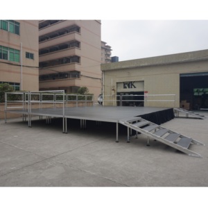 Escenario Portátil Flexible de 4 pies x 8 pies, Ligero, con Patas de Aluminio para Exteriores, Fácil de Montar, Superficie Antideslizante - Product Image 6