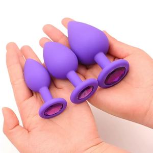 OEM大型中型小型シリコンアナルプラグダイヤモンド付きアナル<span class=keywords><strong>SM</strong></span>ポータブル大人オナニーセックスおもちゃ - Product Image 6