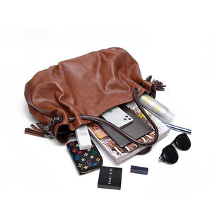 Borse e borsette da donna retrò di guangzhou di design alla moda eleganti borse a mano economiche in <span class=keywords><strong>morbida</strong></span> <span class=keywords><strong>pelle</strong></span> da donna <span class=keywords><strong>nera</strong></span> con nappa - Product Image 5