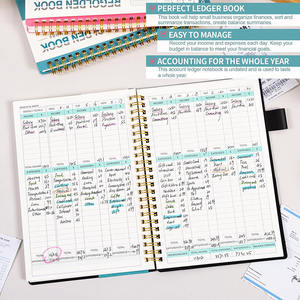 สมุด A5ติดตามค่าใช้จ่ายที่กำหนดเองสมุดรายชื่อ53สัปดาห์สมุดเช็คแบบเกลียวสมุดบันทึกการเงินแบบเรียบง่าย - Product Image 2